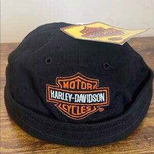 Harley-Davidson Black and Orange Logo Bucket Hat